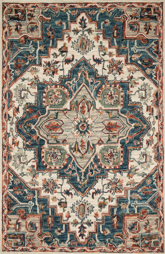 A picture of Loloi's Victoria rug, in style VK-16, color Blue / Red