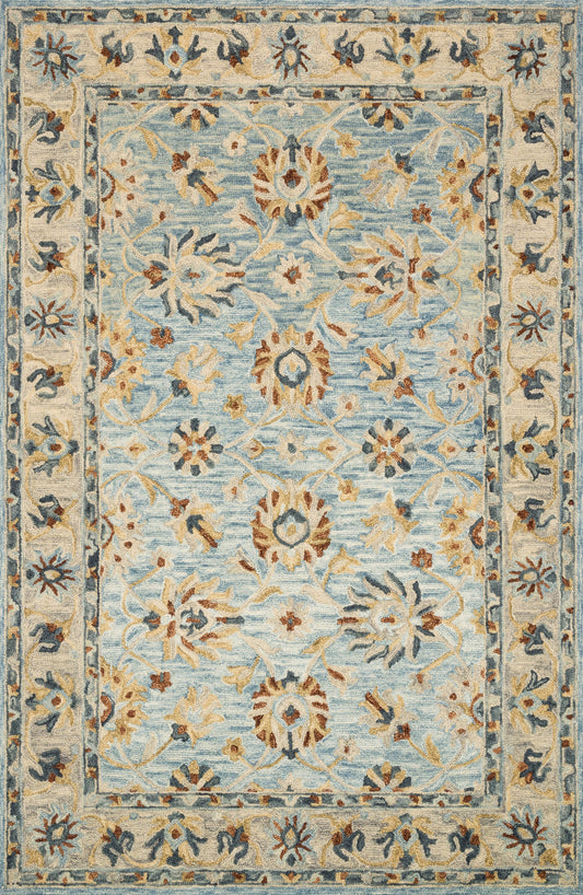 A picture of Loloi's Victoria rug, in style VK-18, color Lt. Blue / Natural