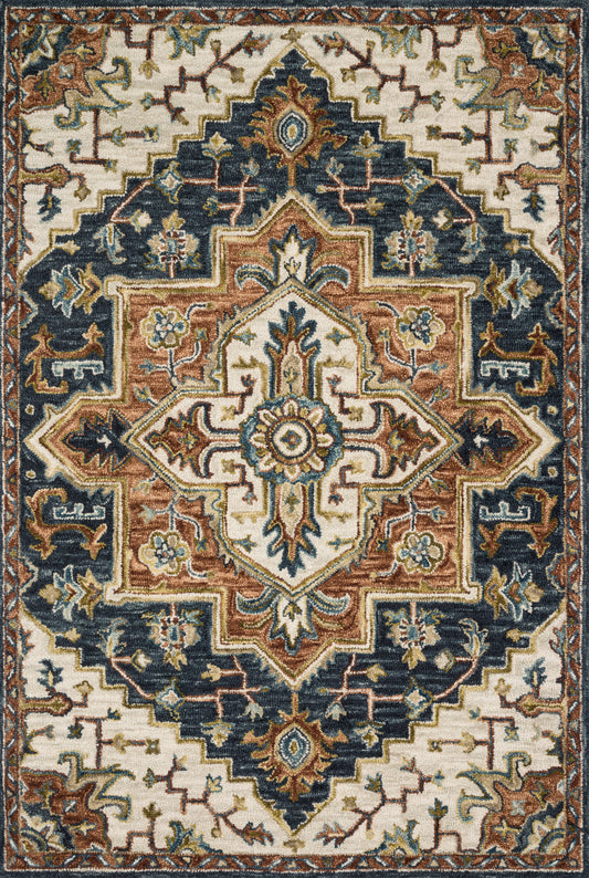 A picture of Loloi's Victoria rug, in style VK-19, color Blue / Multi