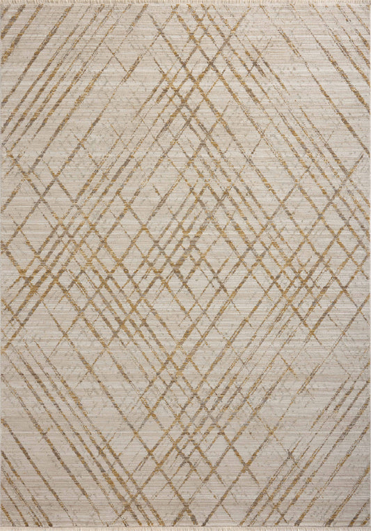 A picture of Loloi's Wade rug, in style WAE-04, color Beige / Gold