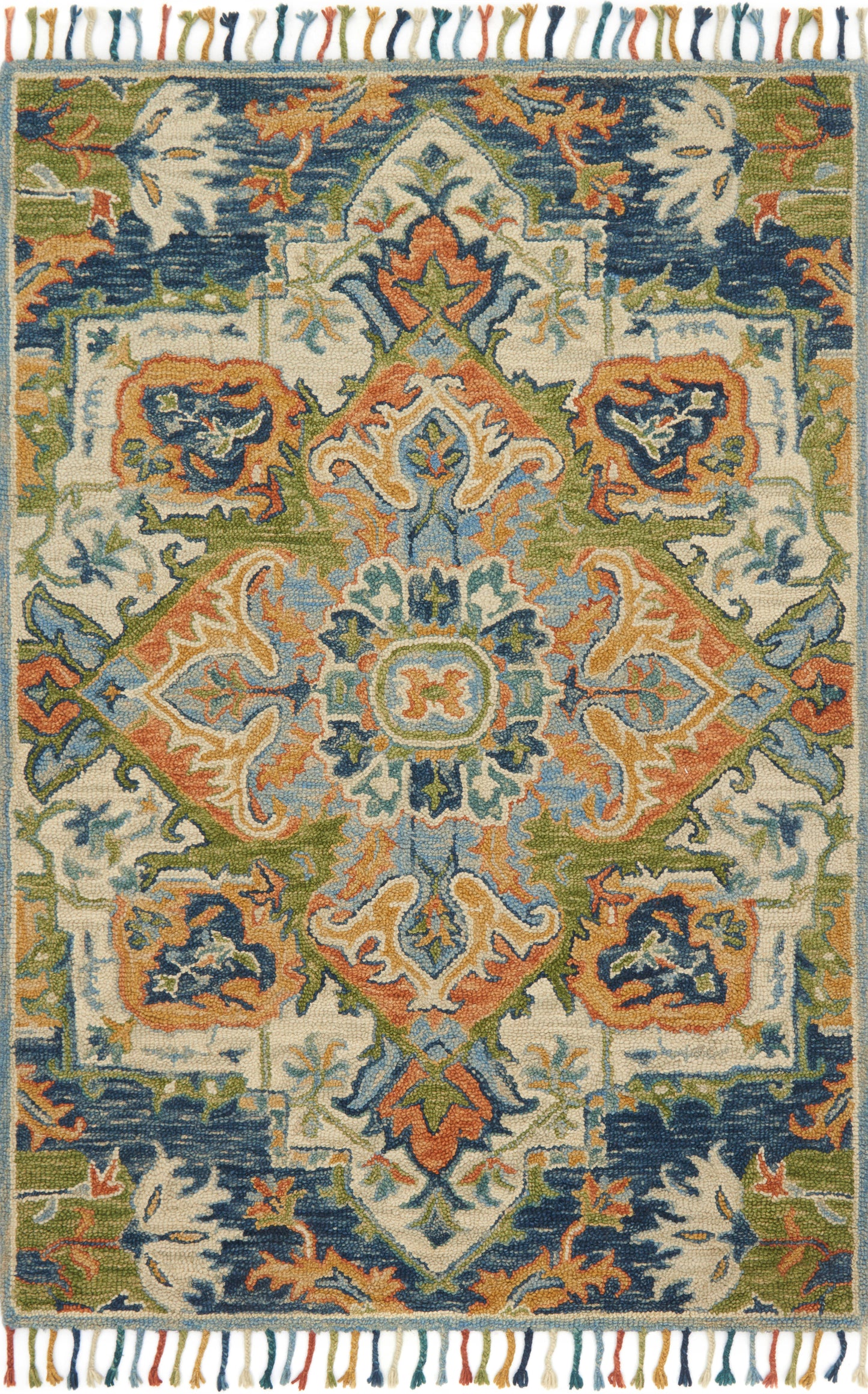 A picture of Loloi's Zharah rug, in style ZR-11, color Blue / Multi