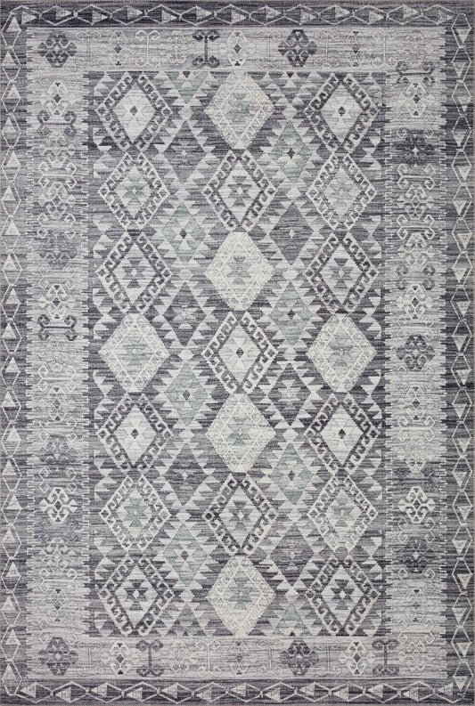 A picture of Loloi's Zion rug, in style ZIO-03, color Charcoal / Slate