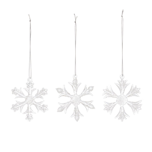 Glass Snowflake Ornament